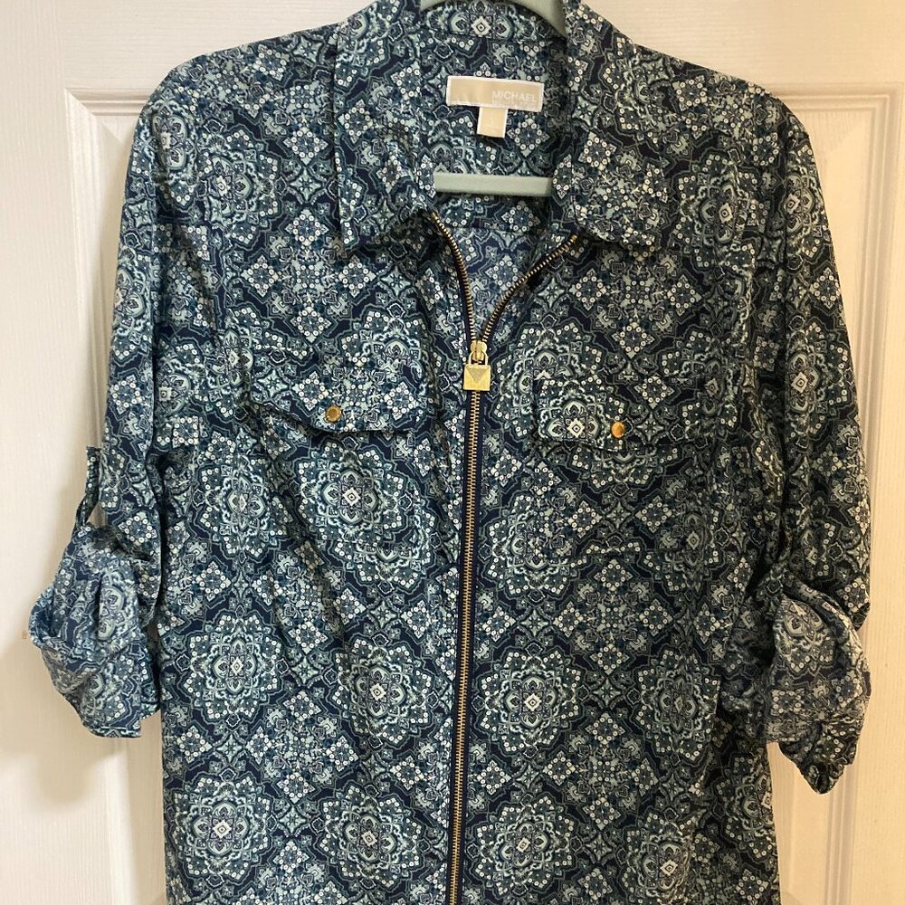 Very nice MICHAEL KORS Zipper Blouse L
